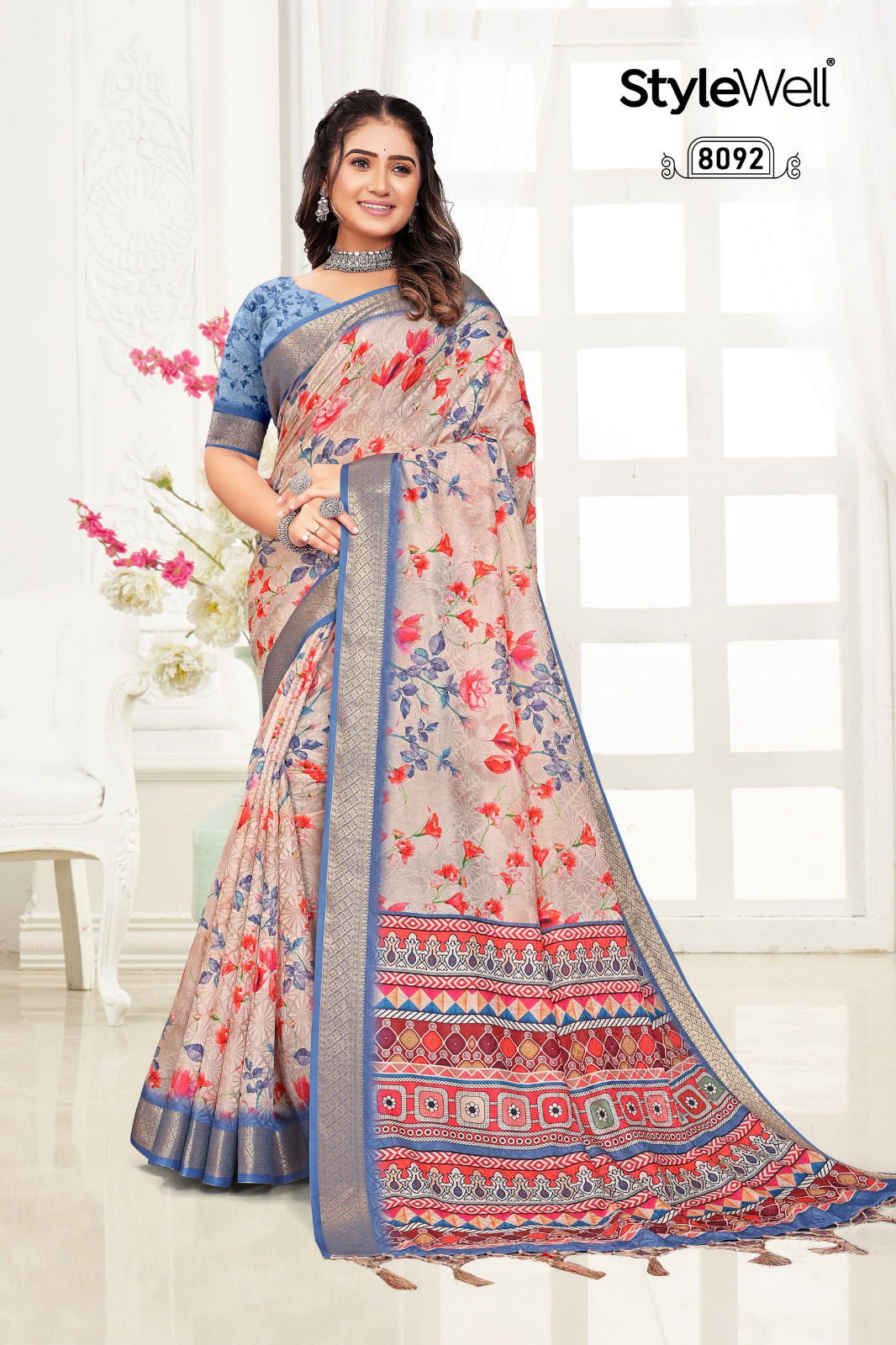 Aparna By Stylewell Jacquard Silk Digital Printed Sarees Wholesale Price In Surat